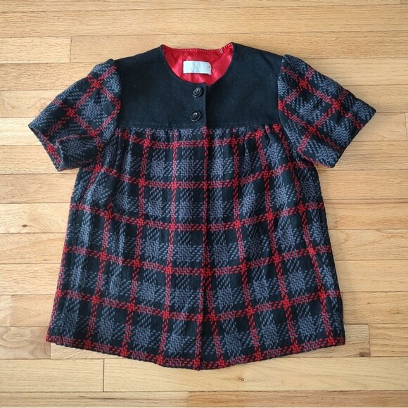 Badgley Mischka wool blend plaid cropped jacket S - Picture 7 of 10